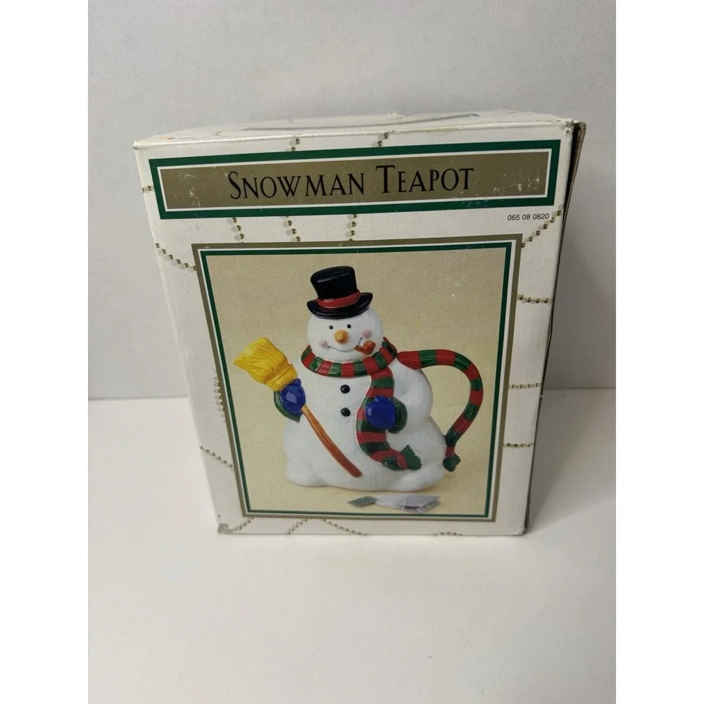 Vintage‎ Snowman Decorative Christmas Tea Pot